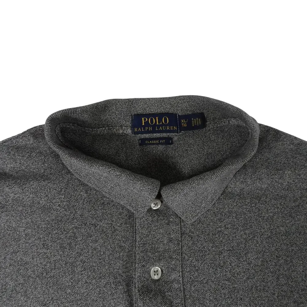 Ralph Lauren Cotton Gray Red Pony Golf Polo Shirt Men's Classic Fit XL